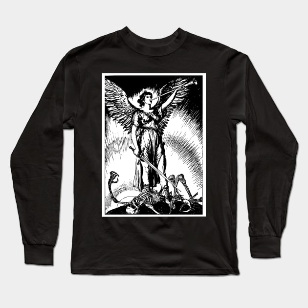 trumpet announce angel Long Sleeve T-Shirt by Kololawa Art